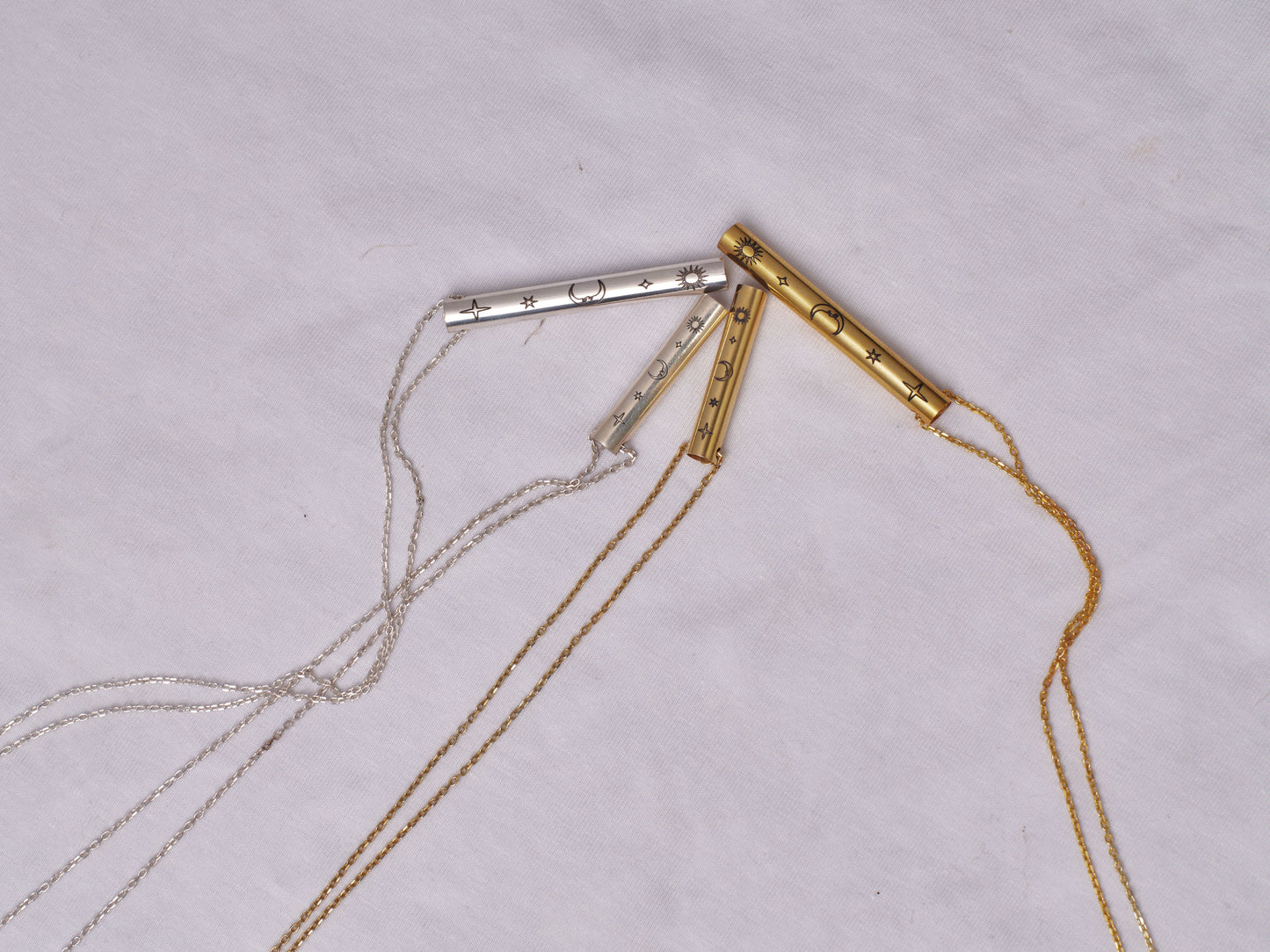 Amulet Unisex Necklace (925 Silver & Gold-Plated)