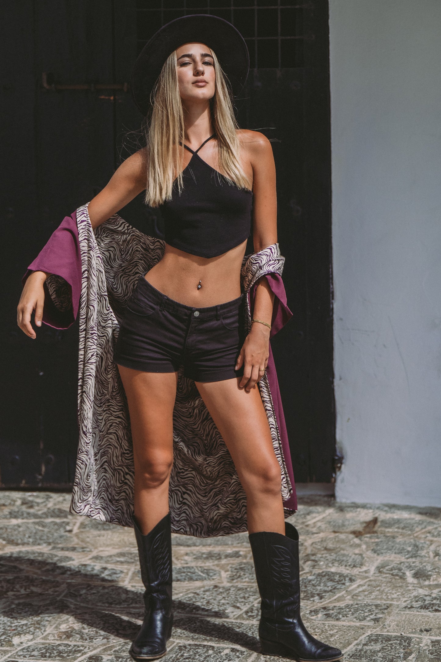 Purple wild kimono