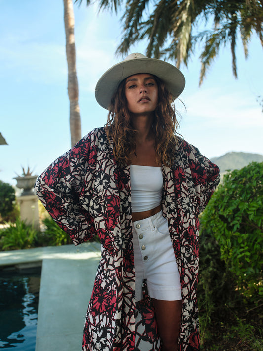 Enchanted Garden silk kimono